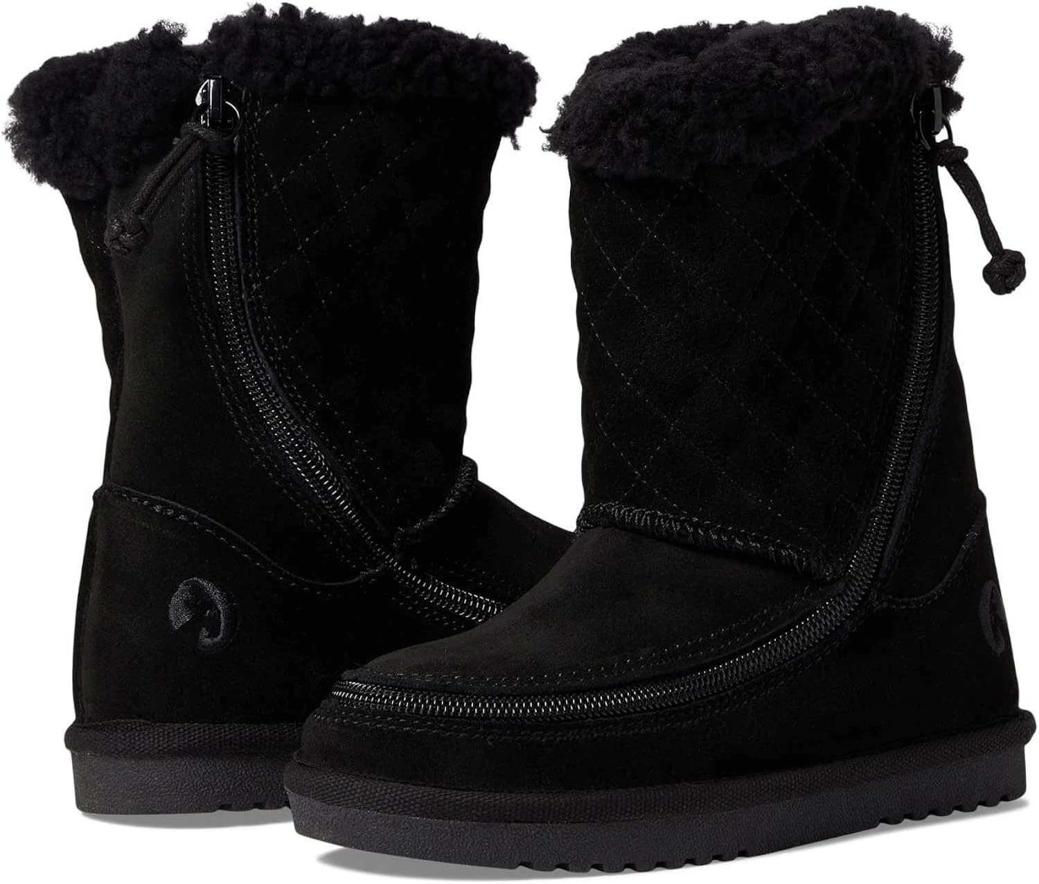 BILLY Footwear Kids Cozy Quilt Lux Boots For Toddler And Little Kids - Suede Upper, Zippered Side Closure, And Round Toe Silhouette - Image 4