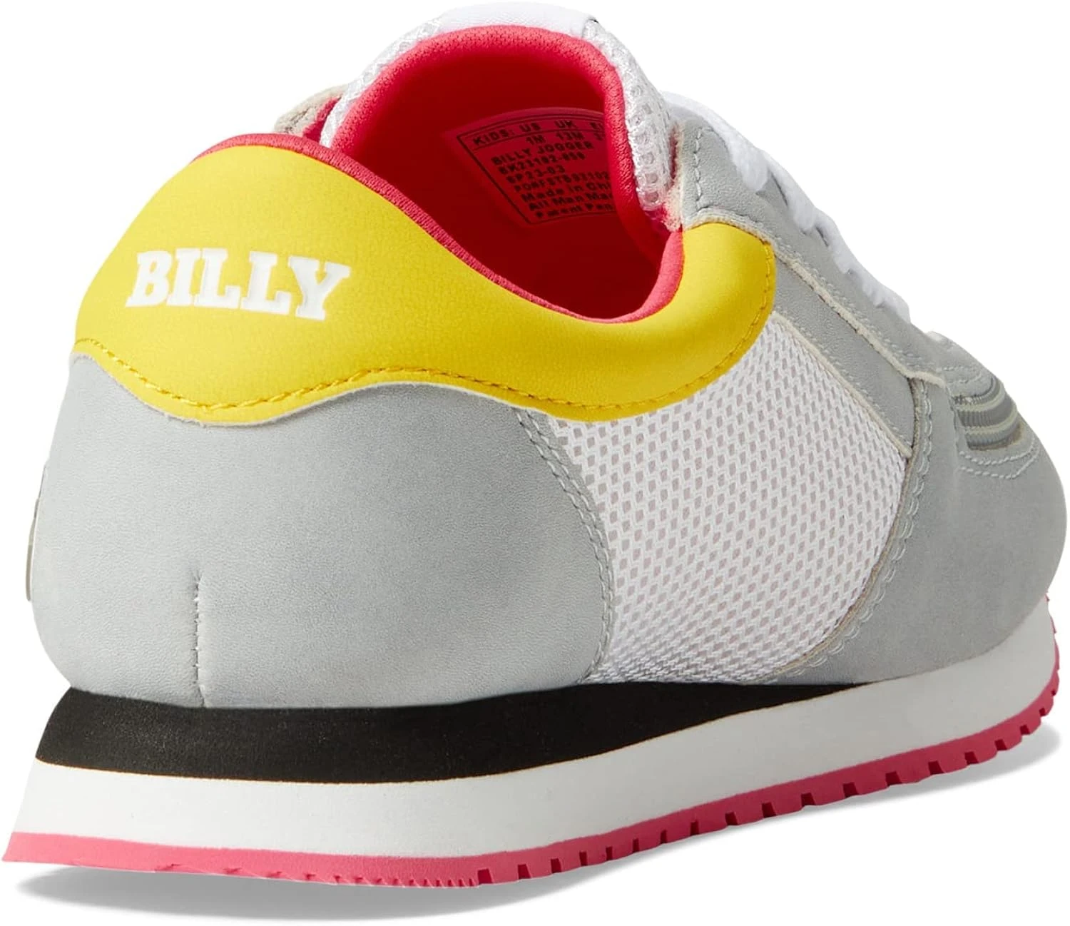 BILLY Footwear Jogger (Little Kid/Big Kid) Grey/Pink 12 Little Kid M - Image 5
