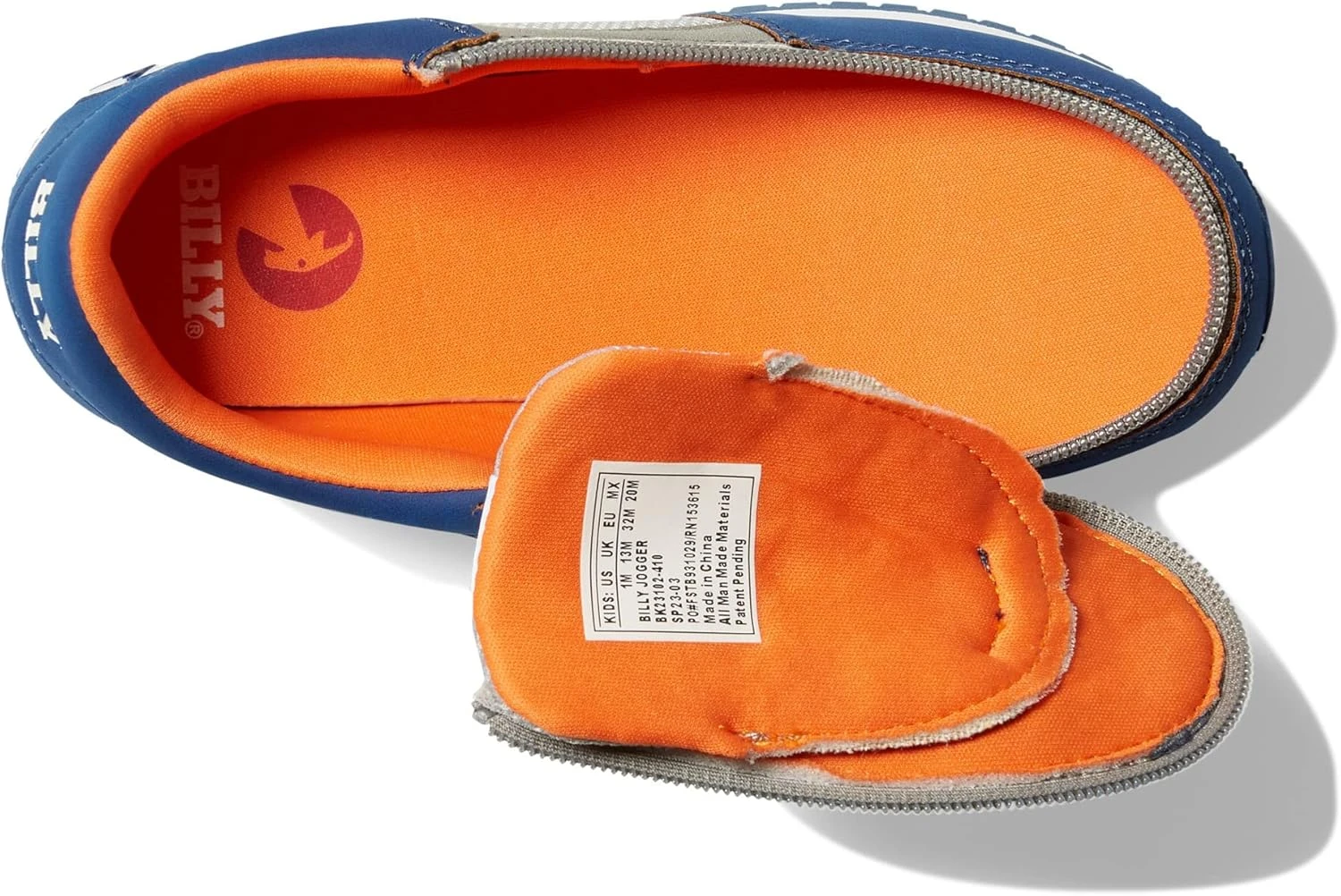 BILLY Footwear Jogger (Little Kid/Big Kid) Navy/Orange 4 Big Kid M 4 BILLY Footwear Jogger (Little Kid/Big Kid) Navy/Orange 4 Big Kid M - Image 2