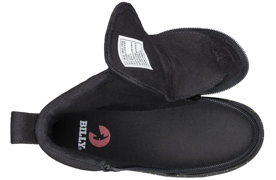 FINAL SALE - Black/Green Speckle BILLY Classic Lace High Tops - Image 4