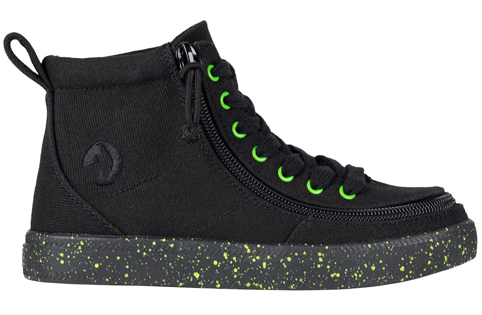 FINAL SALE - Black/Green Speckle BILLY Classic Lace High Tops - Image 2