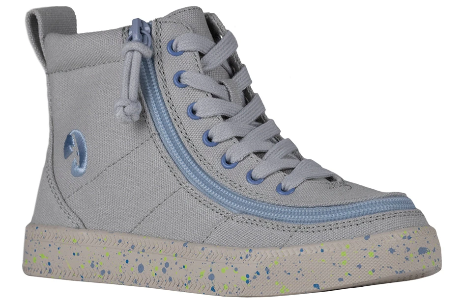 FINAL SALE - Grey/Blue Speckle BILLY Classic Lace High Tops