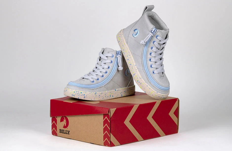 FINAL SALE - Grey/Blue Speckle BILLY Classic Lace High Tops - Image 8