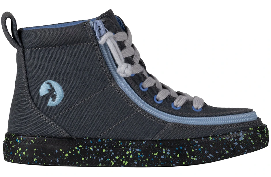 FINAL SALE - Charcoal/Blue Speckle BILLY Classic Lace High Tops - Image 2
