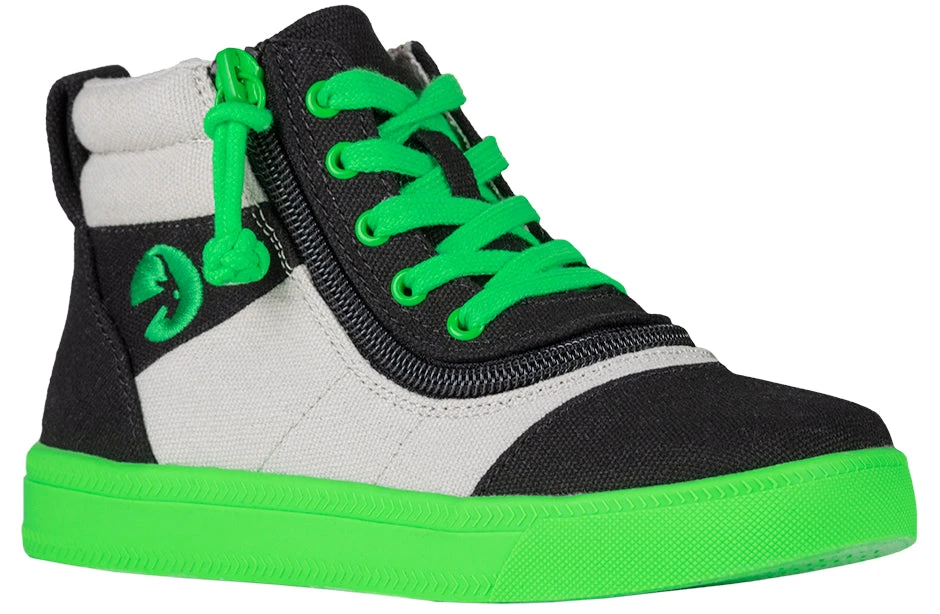 FINAL SALE - Black/Green BILLY Street Short Wrap High Tops