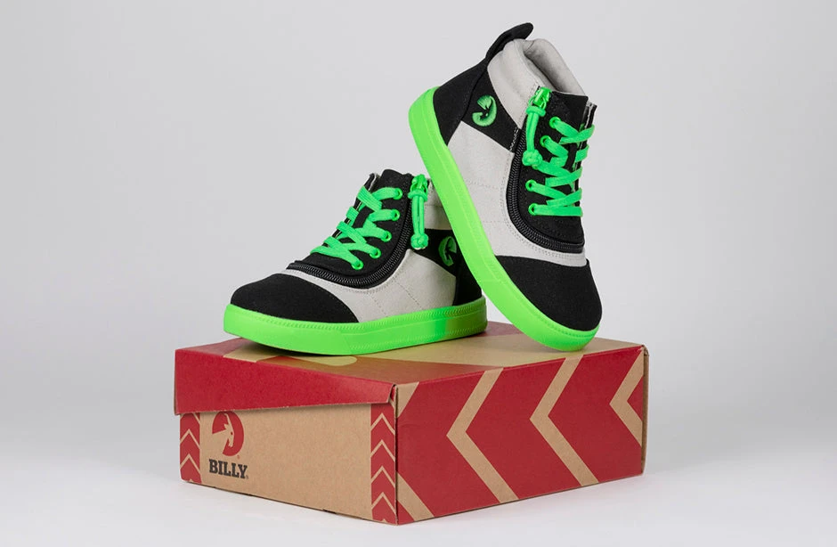 FINAL SALE - Black/Green BILLY Street Short Wrap High Tops - Image 8