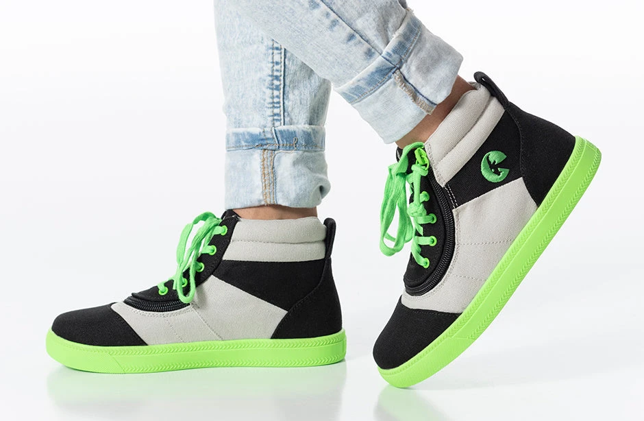 FINAL SALE - Black/Green BILLY Street Short Wrap High Tops - Image 9