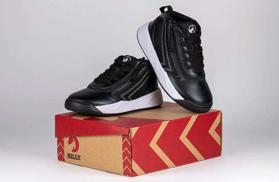 FINAL SALE - Black/White BILLY Sport Hoop Athletic Sneakers - Image 8
