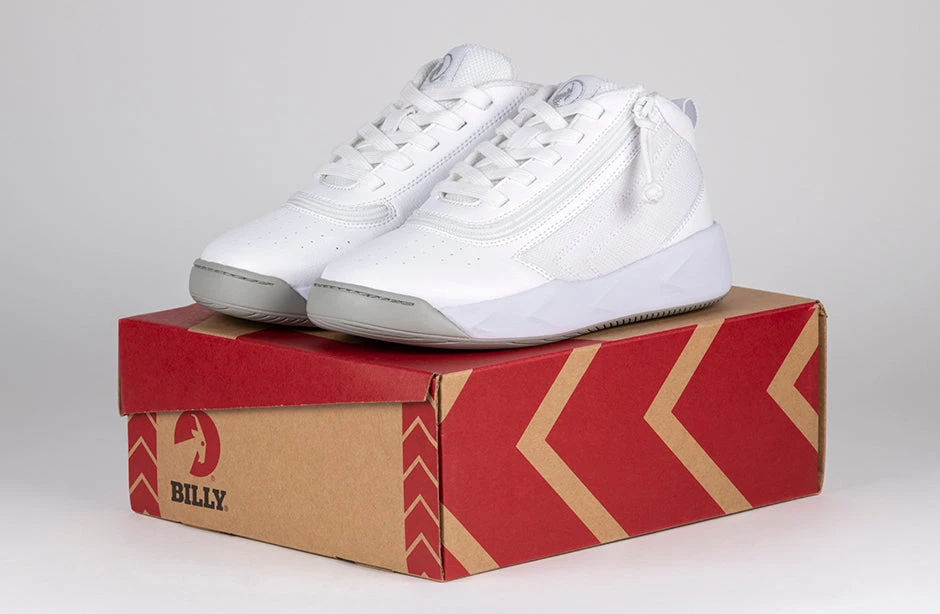 FINAL SALE - White BILLY Sport Hoop Athletic Sneakers - Image 6