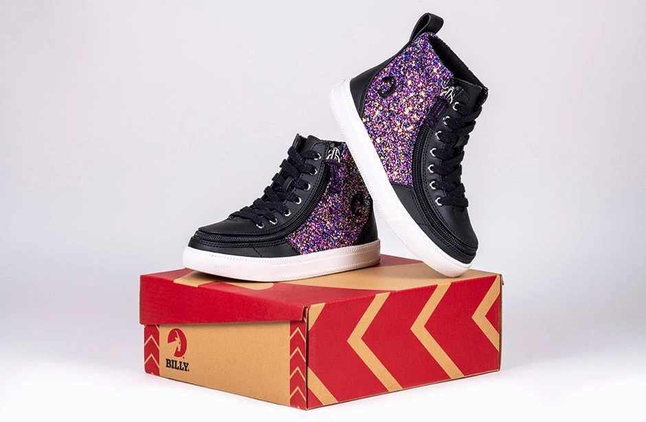 Black Fuchsia Glitz BILLY Classic Lace High Tops - Image 9