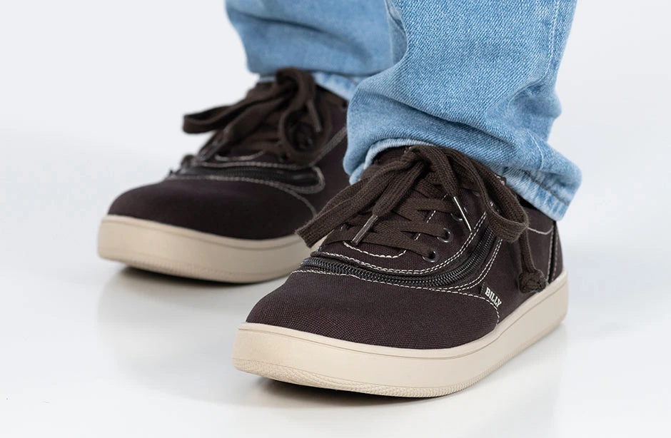 FINAL SALE - Men's Dark Brown/White Stitch BILLY Sneaker Low Tops - Image 10