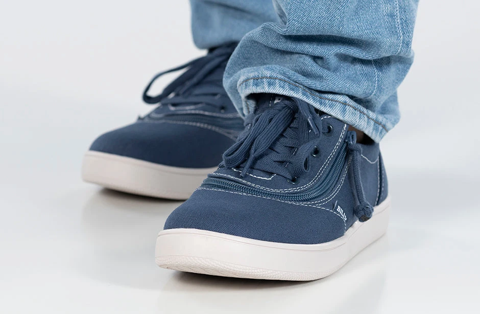 FINAL SALE - Men's Blue/White Stitch BILLY Sneaker Low Tops - Image 10