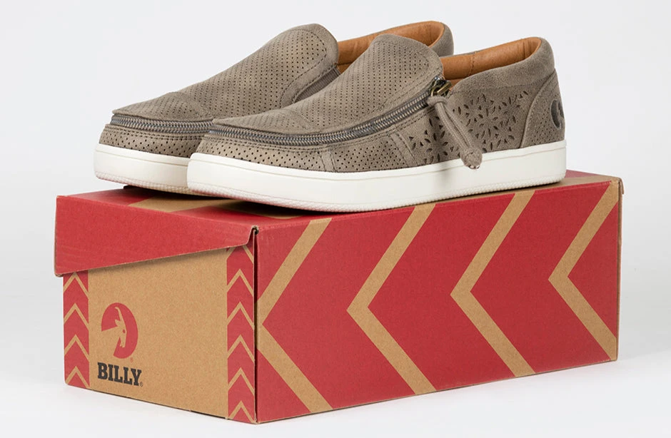 FINAL SALE - Women's Taupe BILLY Perf Lows - Image 8