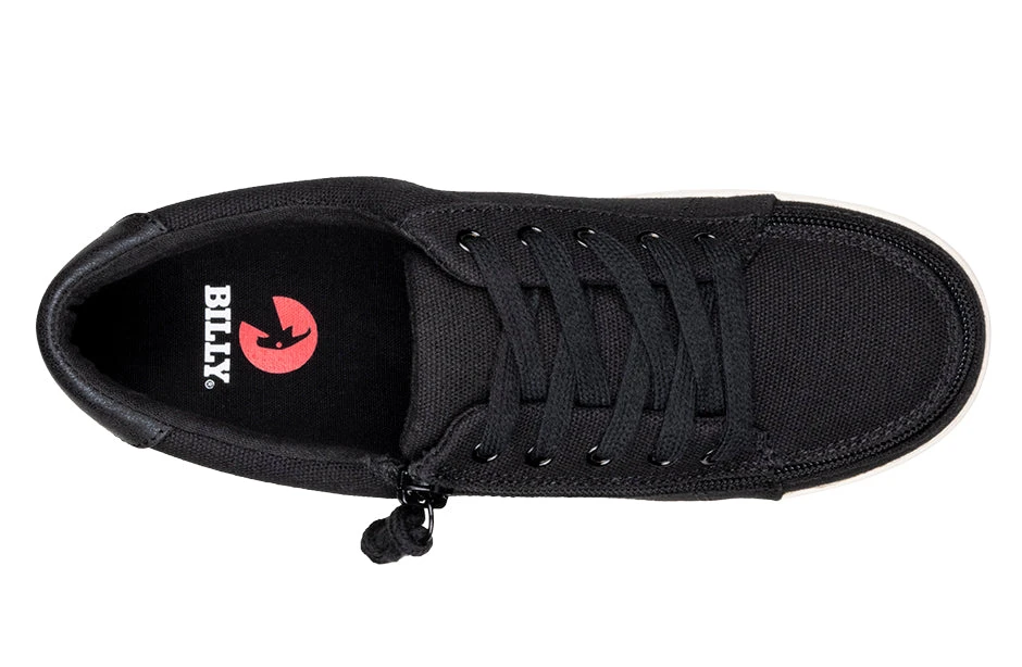 FINAL SALE - Women's Black Canvas BILLY Sneaker Low Tops - Image 3