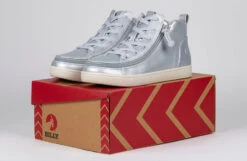 FINAL SALE - Women's Silver Grey Metallic BILLY Sneaker Lace Mid Tops -BILLY Footwear BW22135 040 studio 1 940x614 9741e33b a875 42b1 a2b9 be133a17b79d