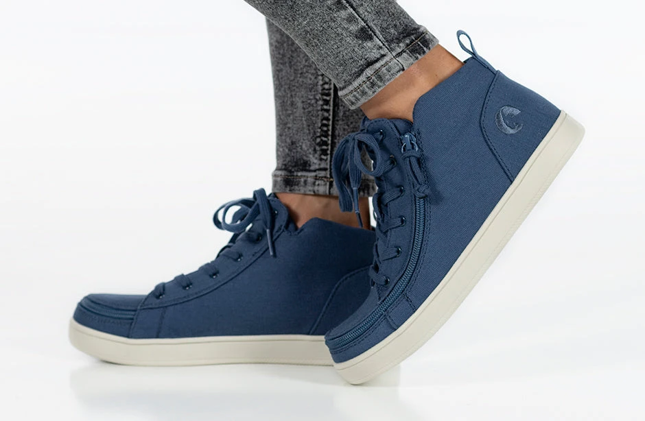 FINAL SALE - Women's Beach Blue BILLY Sneaker Lace Mid Tops - Image 9
