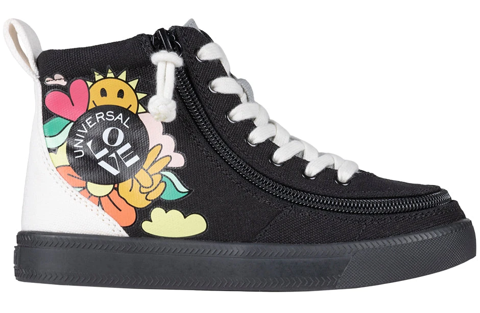 UNI Love Black Multi BILLY Classic Lace High Tops - Image 2