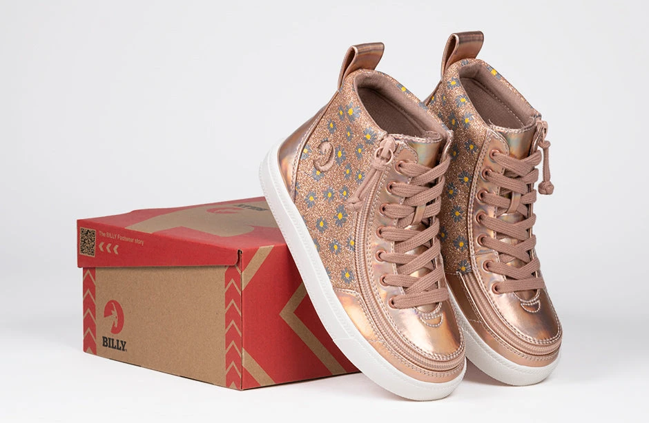 Rose Gold Daisy BILLY Classic Lace High Tops - Image 8