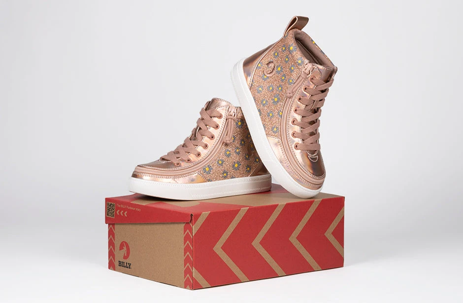Rose Gold Daisy BILLY Classic Lace High Tops - Image 9