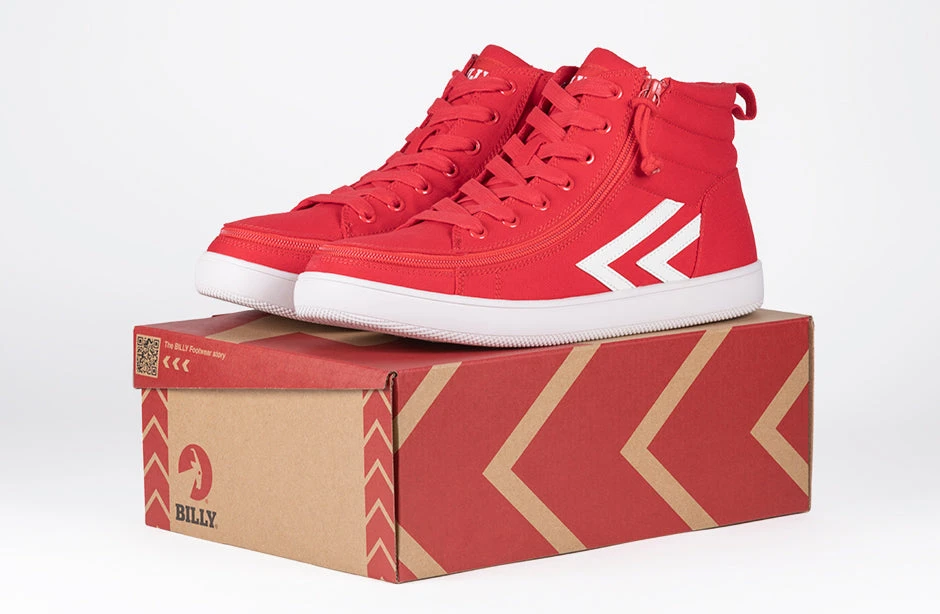 Men's Red/White BILLY CS Sneaker High Tops - Image 7