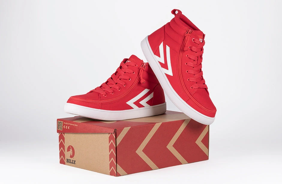 Men's Red/White BILLY CS Sneaker High Tops - Image 9